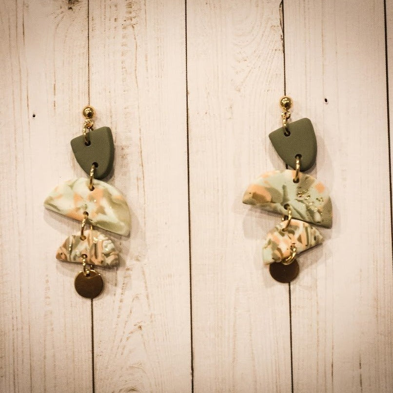 Half Moon Disk Dangle - Multi