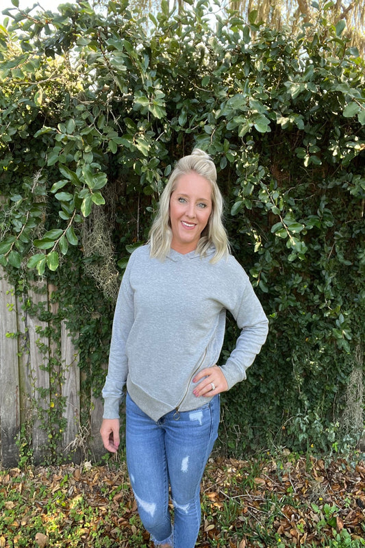 Asymmetrical Fleece Sweater