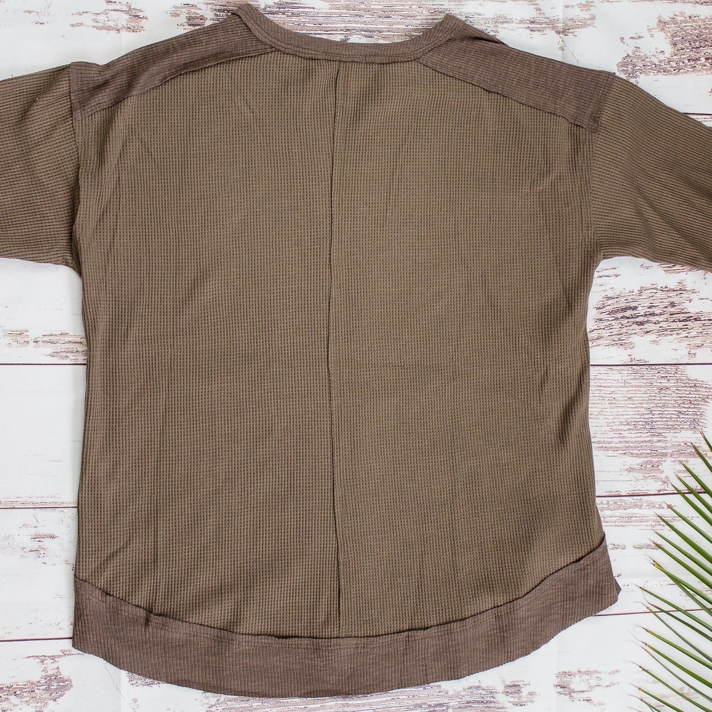 Ribbed Contrast Pull Over