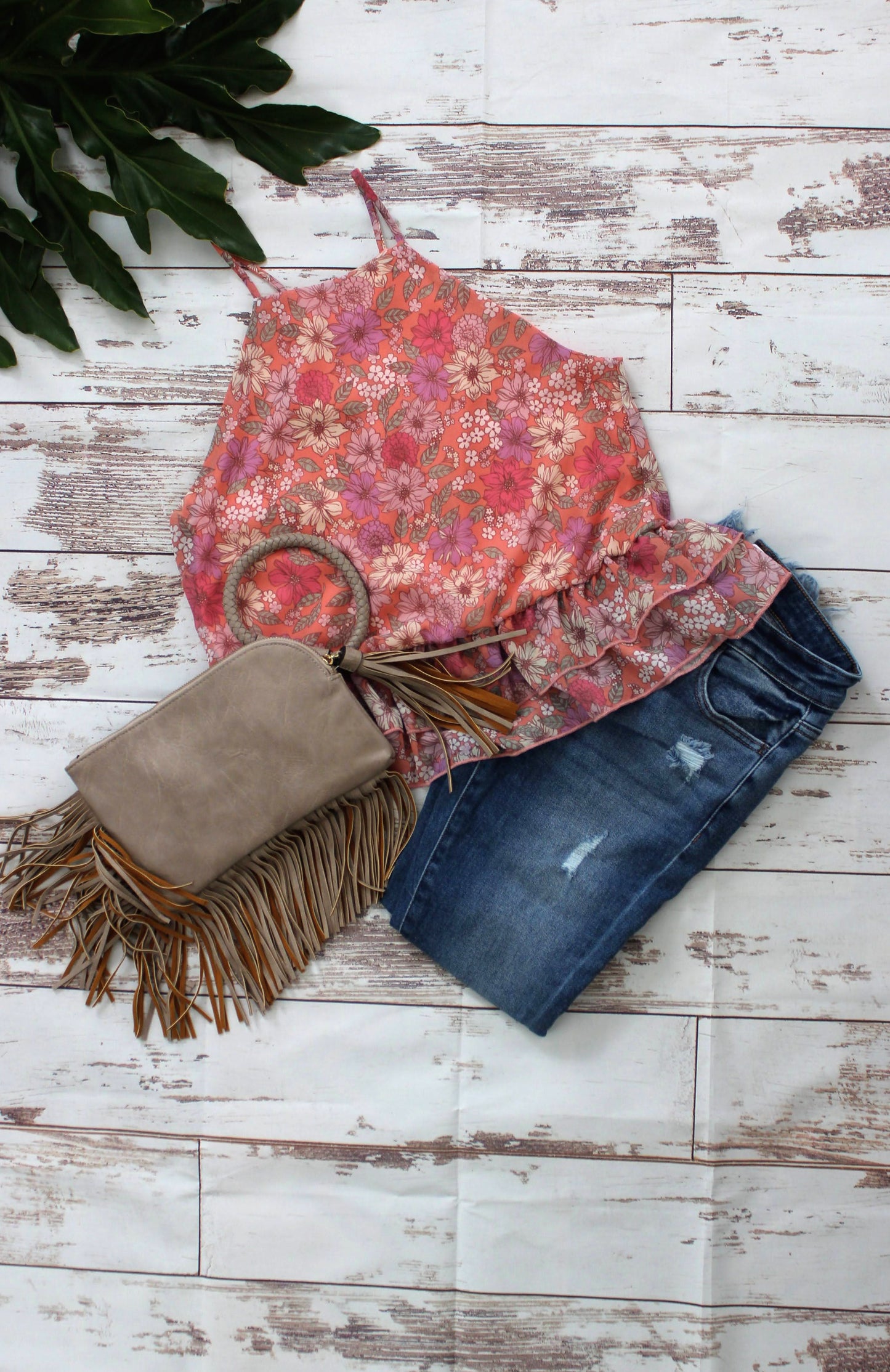 High Neck Peplum Tank