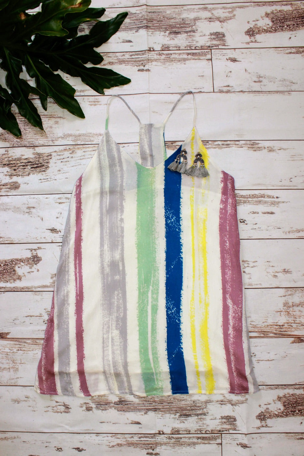 Multicolor Striped Tank Dress