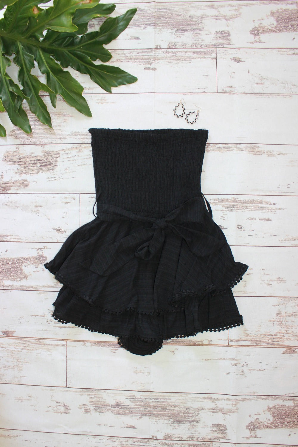 Smocked Strapless Romper