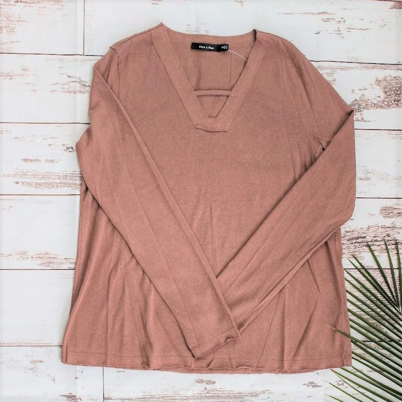 Long Sleeve Tee with Edgy Detail