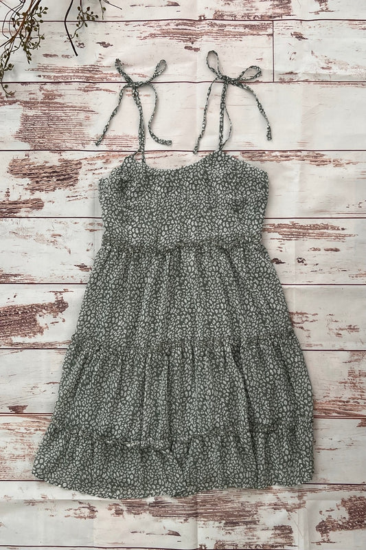 Sage and Ivory Leopard Print Dress